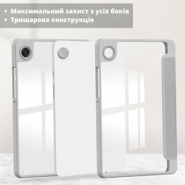 Фото - Чохол для планшету BeCover Soft Edge TPU з кріпленням for Samsung Galaxy Tab A11 SM-X133/X135 8.7" Gray (715561)